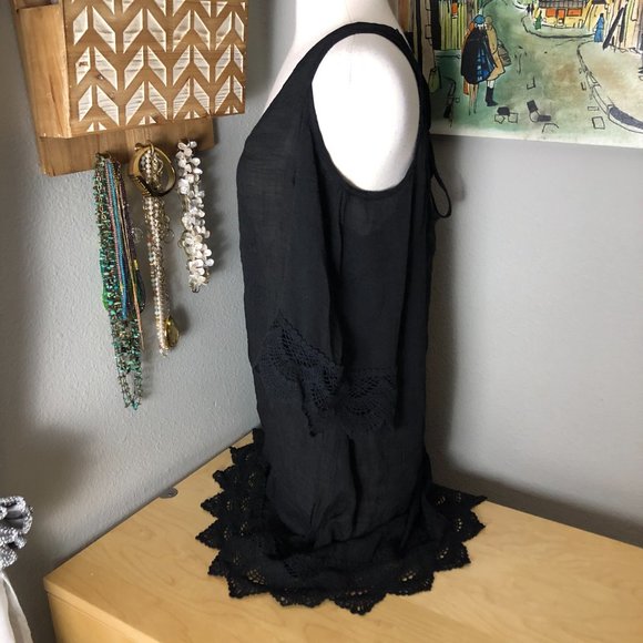 VENUS Boho Flowing Lace Cover Up Tunic Dress - Picture 11 of 14